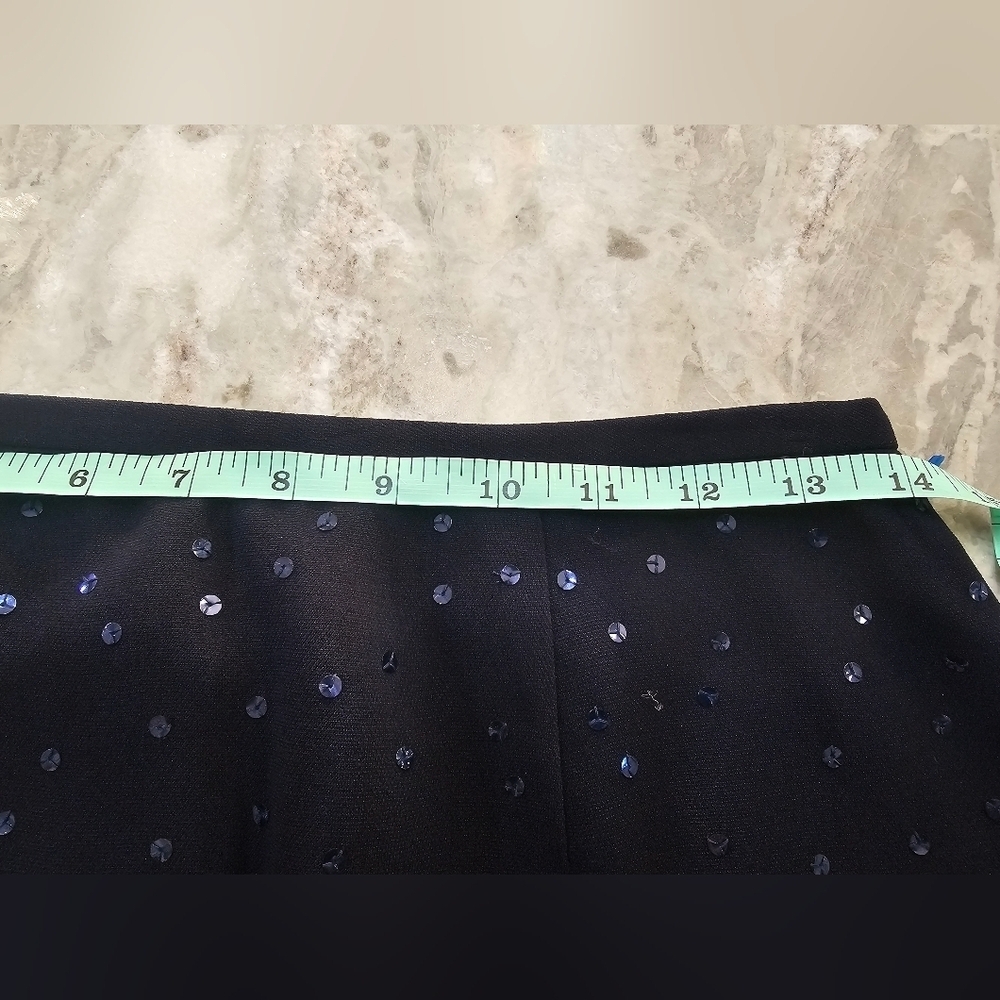 Ann Taylor Sleeveless Navy Blue Sequence Top Size 8 & Skirt Size 6 Set - Picture 9 of 12